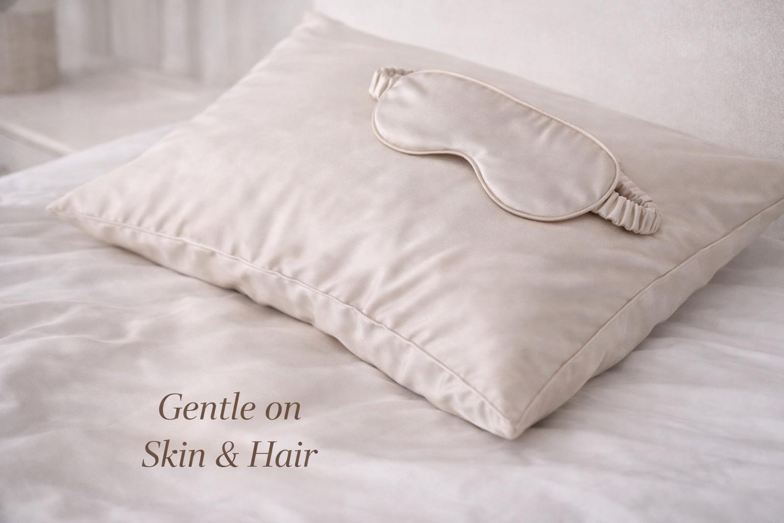 Comfortable Silk Sleep Set (Pillowcase, Eye Mask & Hair Accessories)